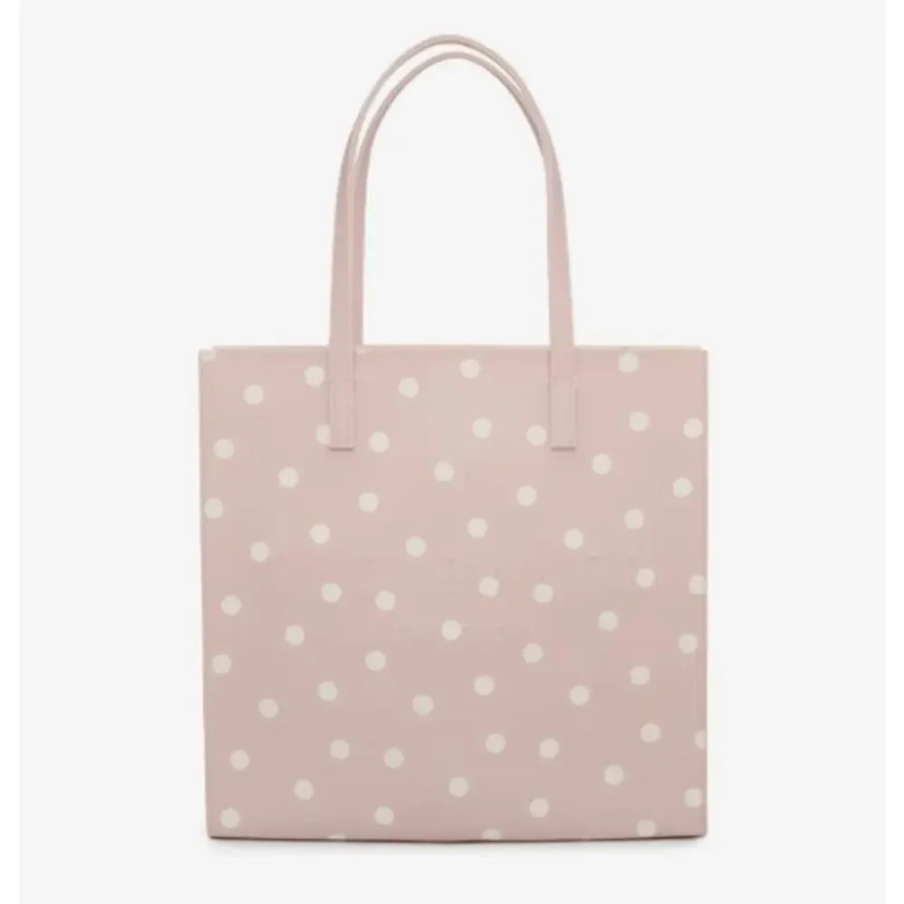 Ted Baker NEW Soocon Pink with Cream Polka Dot Tote